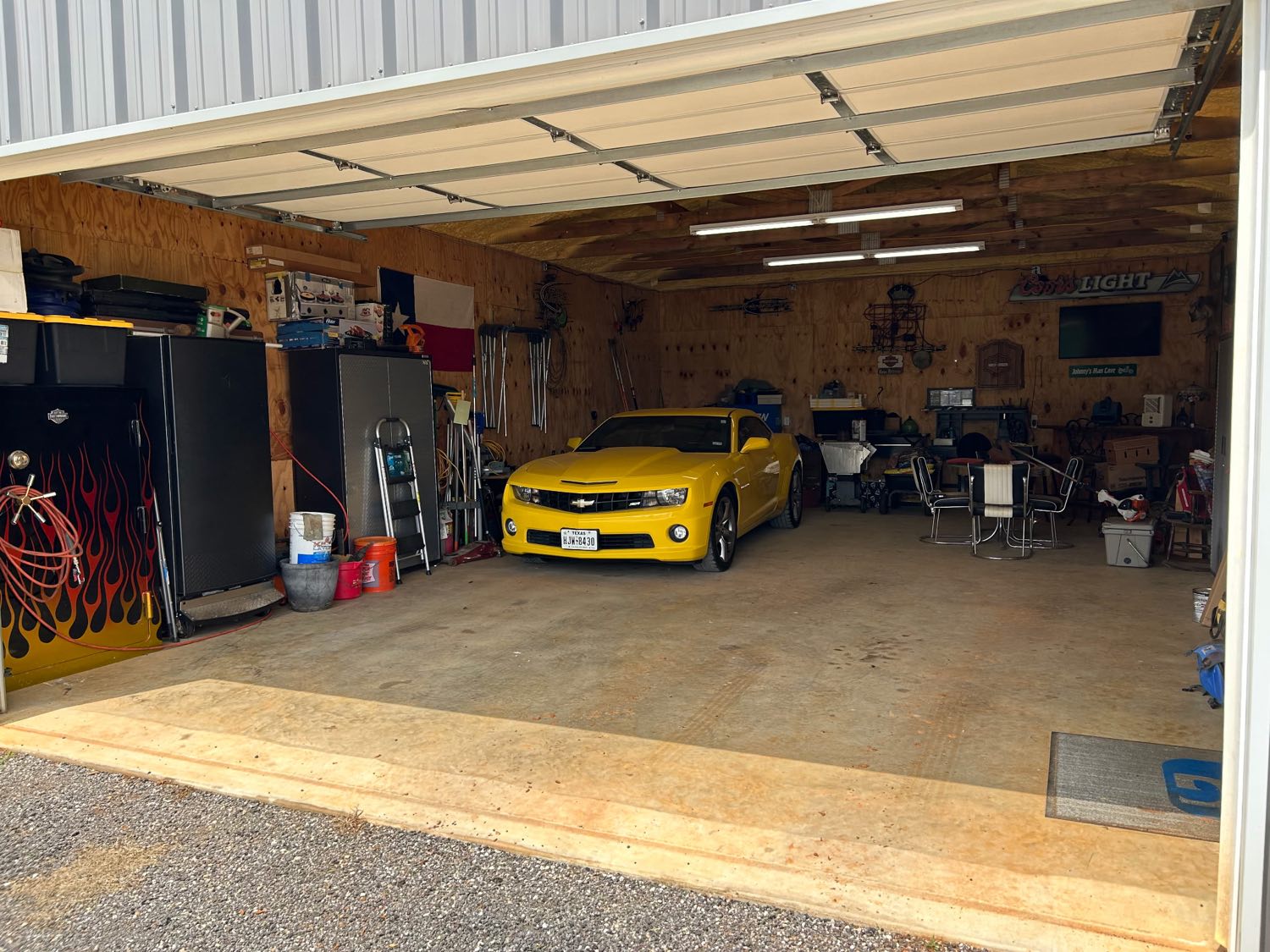 Inside the 24x36 insulated shop